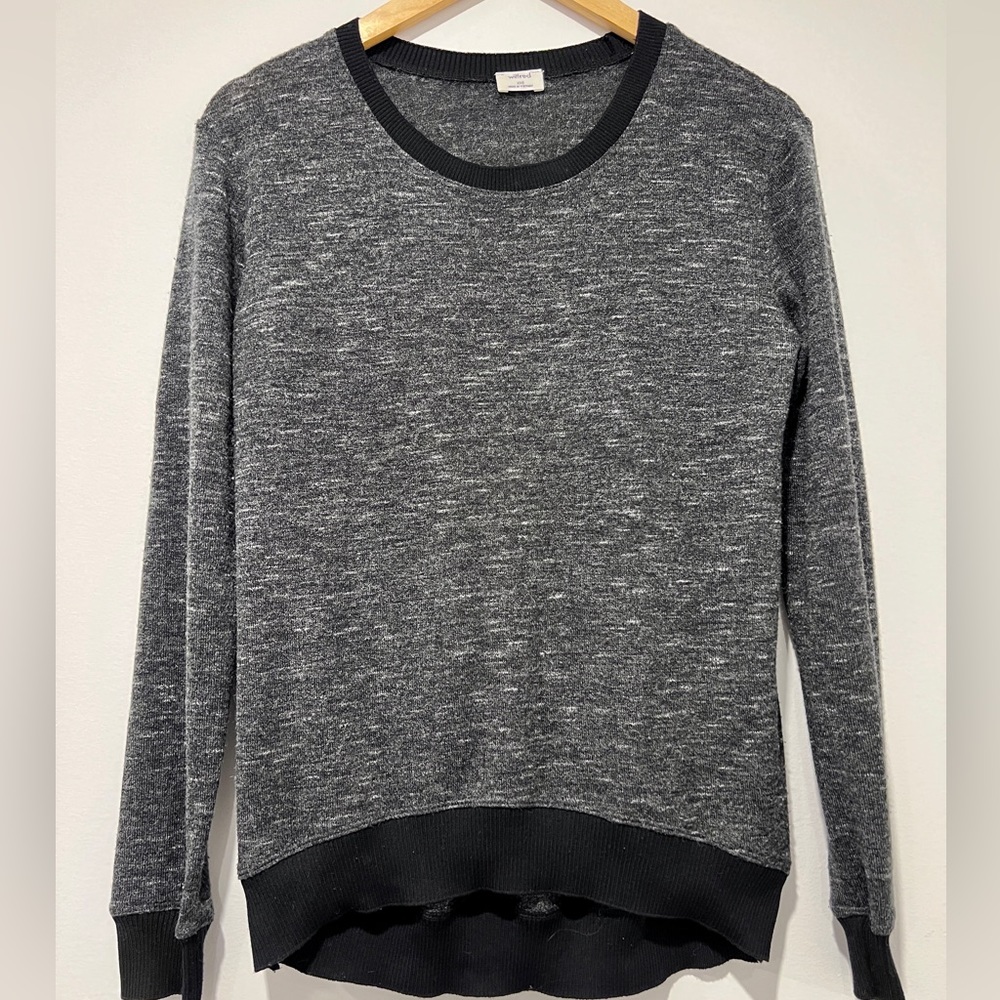 WILFRED(ARITZIA) ❤️‍🔥 Heathered Gray & Black Sweater - Size XXS